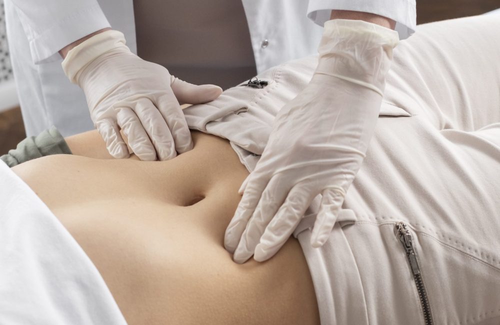 high-angle-doctor-checking-patient